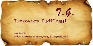 Turkovics Gyöngyi névjegykártya