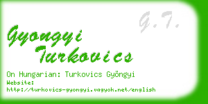 gyongyi turkovics business card