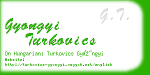 gyongyi turkovics business card